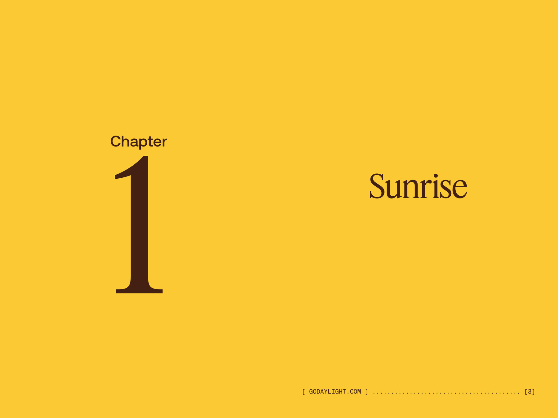 Chapter 1: Sunrise
