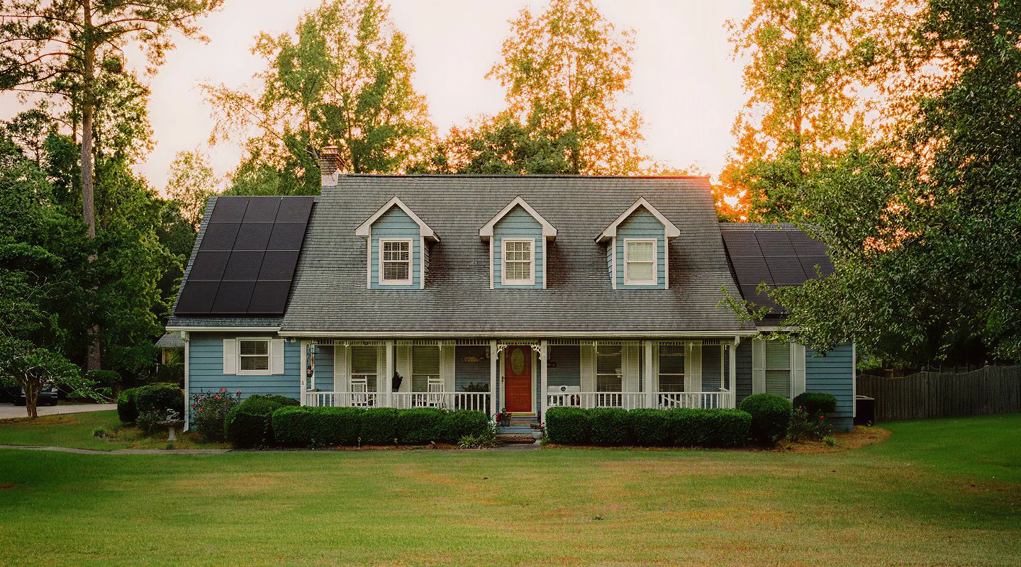 Solar panels on home